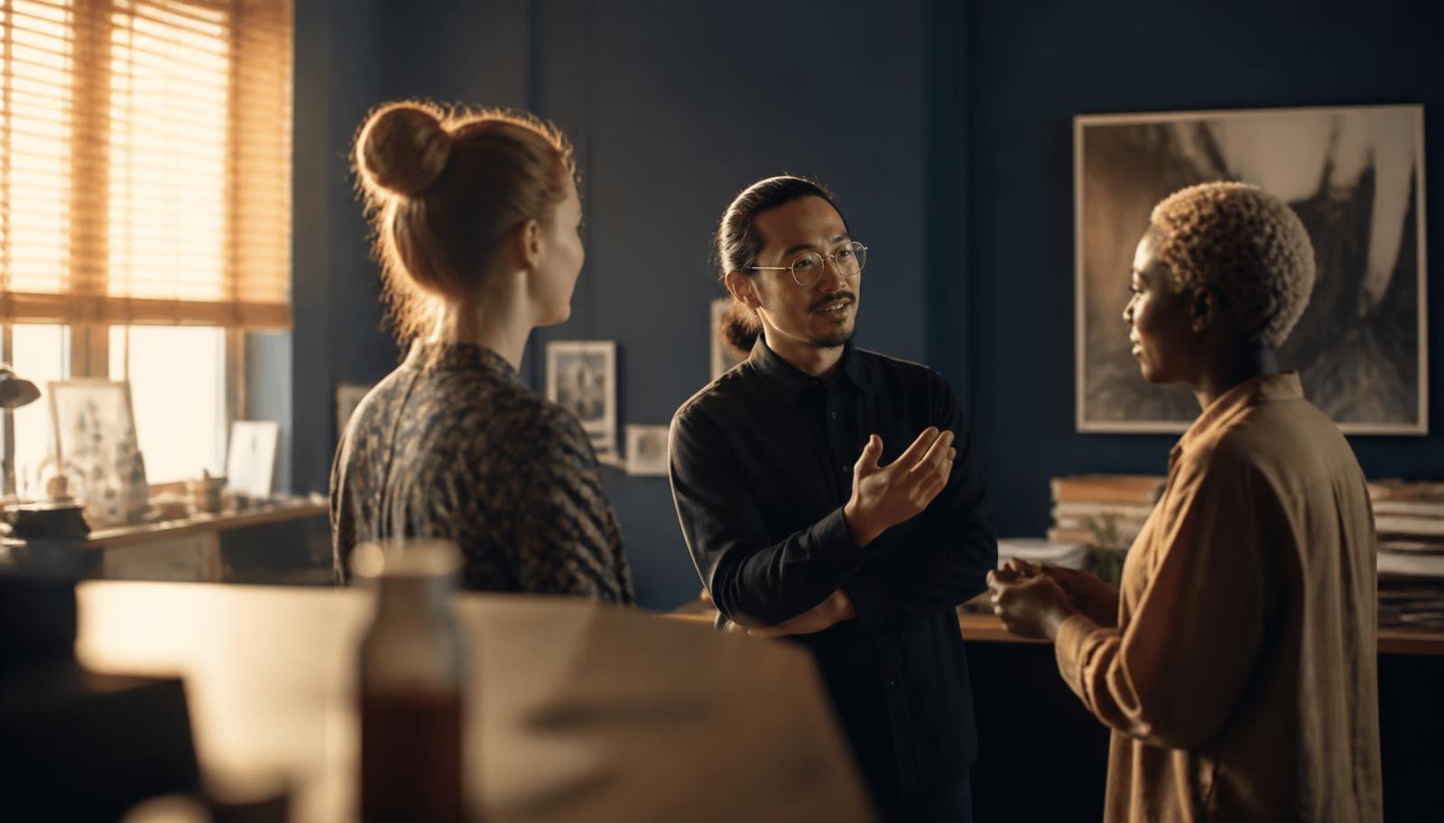 Business owners talking through a plan